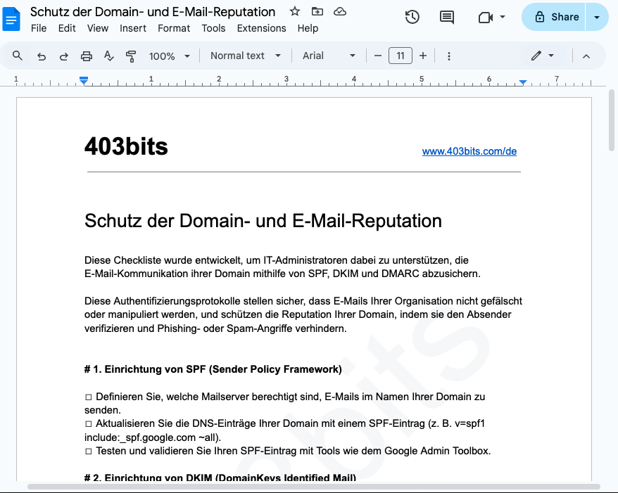 Domain Protection Checklist Image