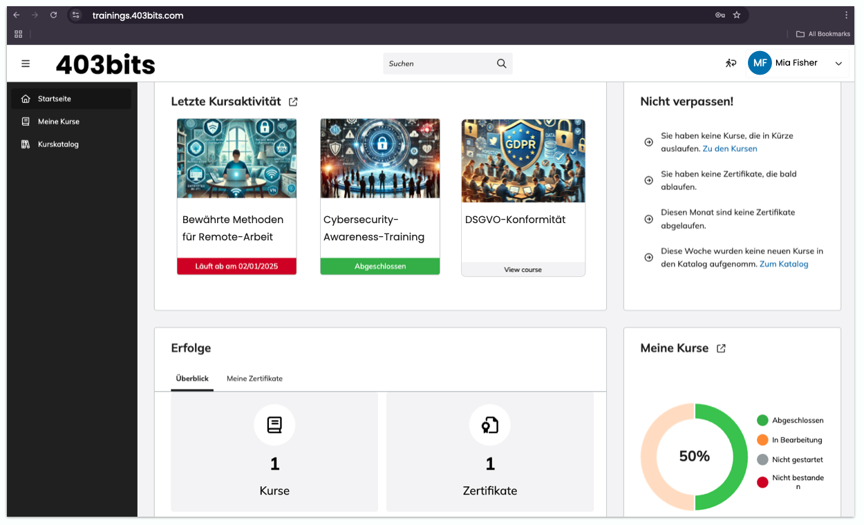 Training Dashboard